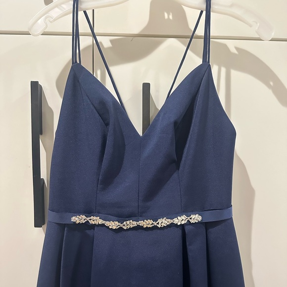 Oleg Cassini Navy Gown - Picture 2 of 4